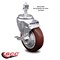 Service Caster 4 Inch Maroon Polyurethane Wheel Swivel 1/2 Inch Threaded Stem Caster with Brake SCC-TS20S414-PPUB-MRN-TLB-121315 - alternate 4